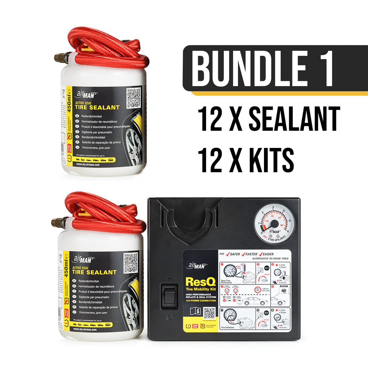 Bundle | 12 x ResQ Repair Kits & 12 x 450ml Sealant